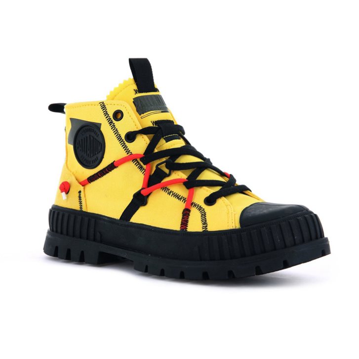 Bottes Palladium Pallashock Re-craft Femme Citron | FR VCP639K